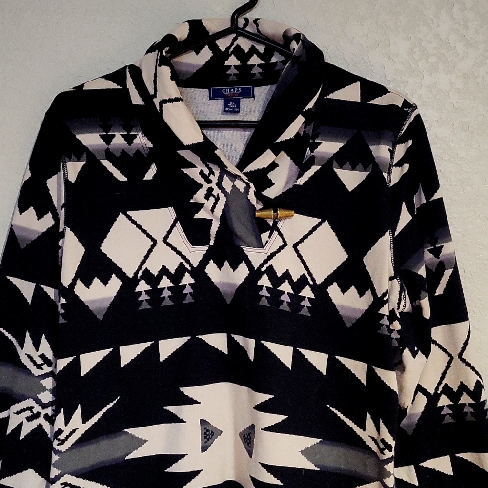 CHAPS Denim Southwest Designed Pullover
